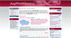 Desktop Screenshot of milenecky-azyl.azylpromilence.cz